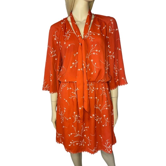 JOIE DAKODA MINIMALIST FLORAL PRINT DRESS IN AUTUMN - Picture 4 of 11